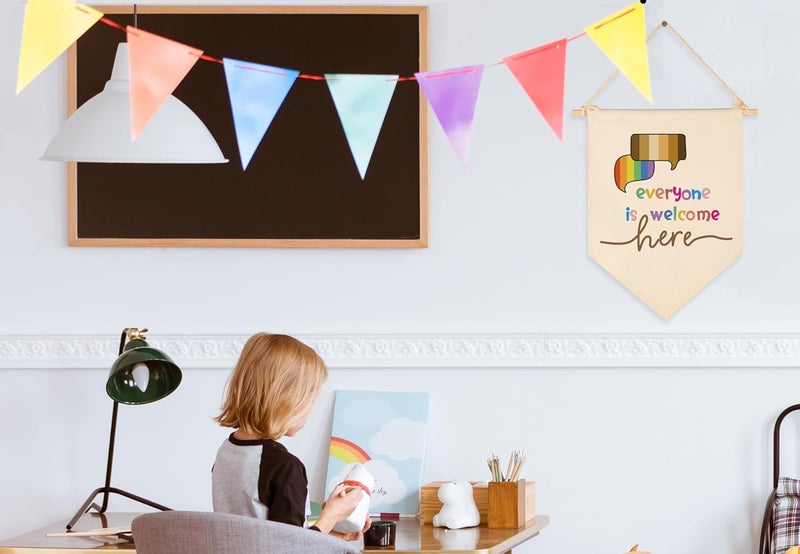 Sioial School Counselor Office Sign Decor-Social Worker Equality Safe Space Decor Gift-Classroom Nursery Hanging Flag Pennant Banner Wall Decoration-Diversity Education-Everyone is Welcome Here-Inclusion - Image 5